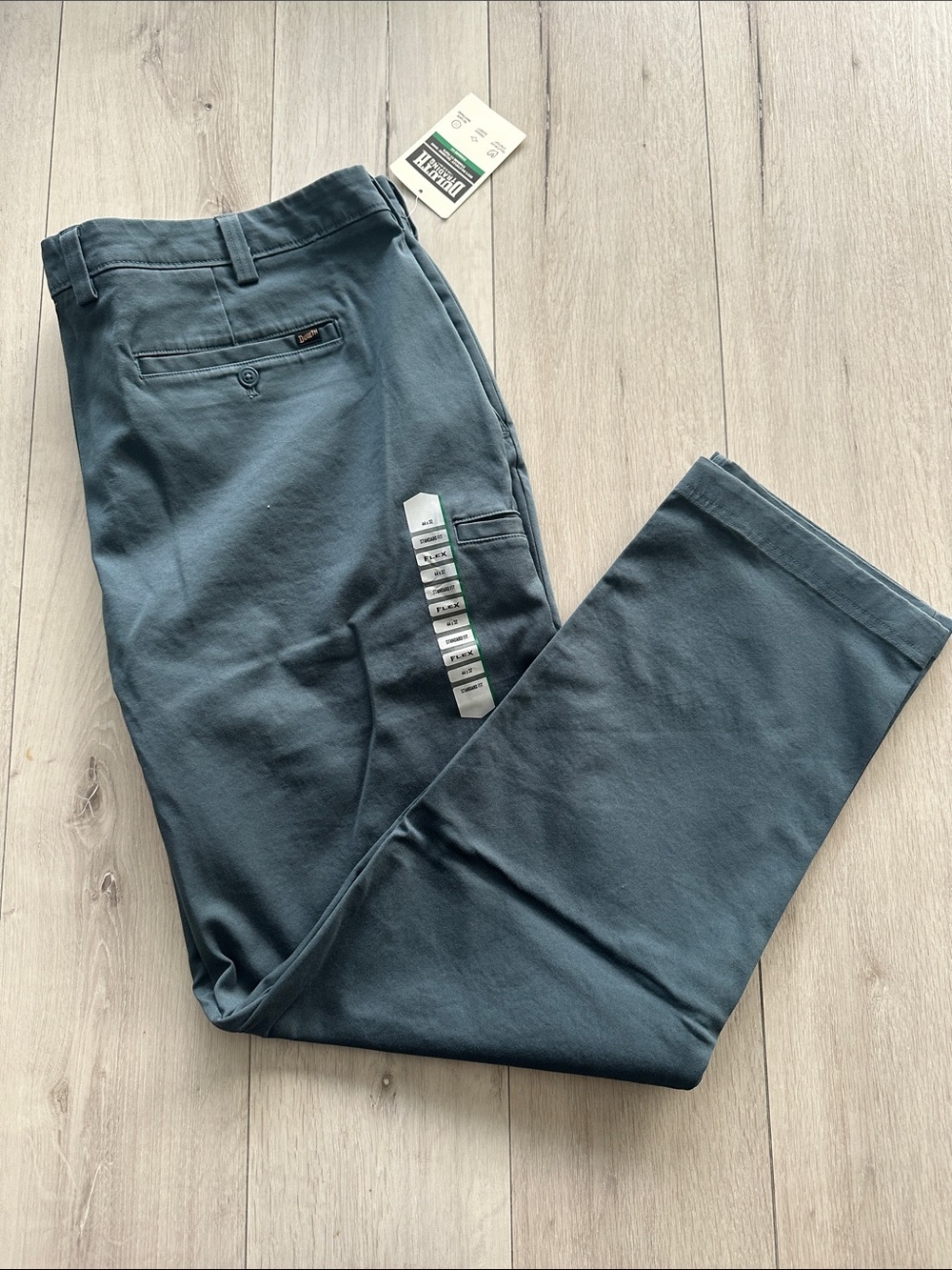 Duluth Trading Flex Ballroom Khaki Standard Fit Pants Blue 44x32 NWT IN PACKAGE
